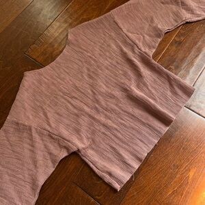 Textured Mauve Cropped Top